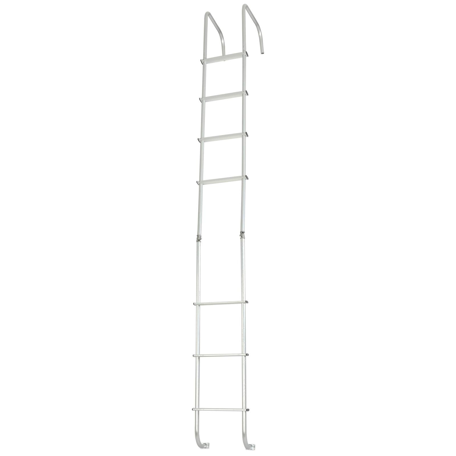 113" Universal Exterior Rear RV Ladder Silver Aluminium Assembly #139.21 LA-401