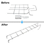 113" Universal Exterior Rear RV Ladder Silver Aluminium Assembly #139.21 LA-401