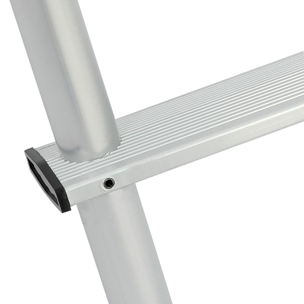 113" Universal Exterior Rear RV Ladder Silver Aluminium Assembly #139.21 LA-401