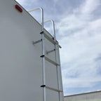 113" Universal Exterior Rear RV Ladder Silver Aluminium Assembly #139.21 LA-401