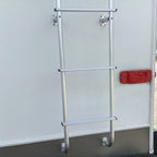 113" Universal Exterior Rear RV Ladder Silver Aluminium Assembly #139.21 LA-401