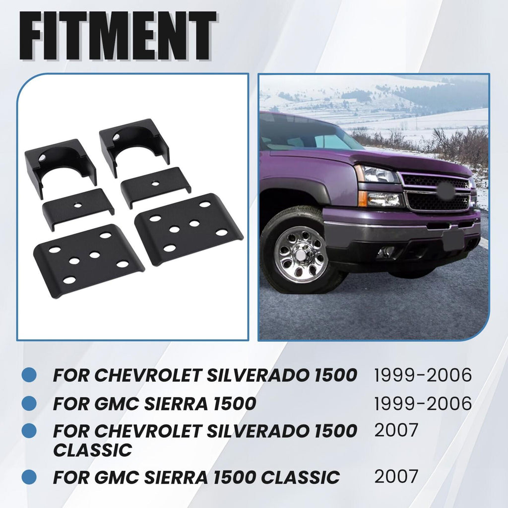 6" Lowering Drop Suspension Flip Kit No C-Notch For 99-06 Chevy Silverado 1500