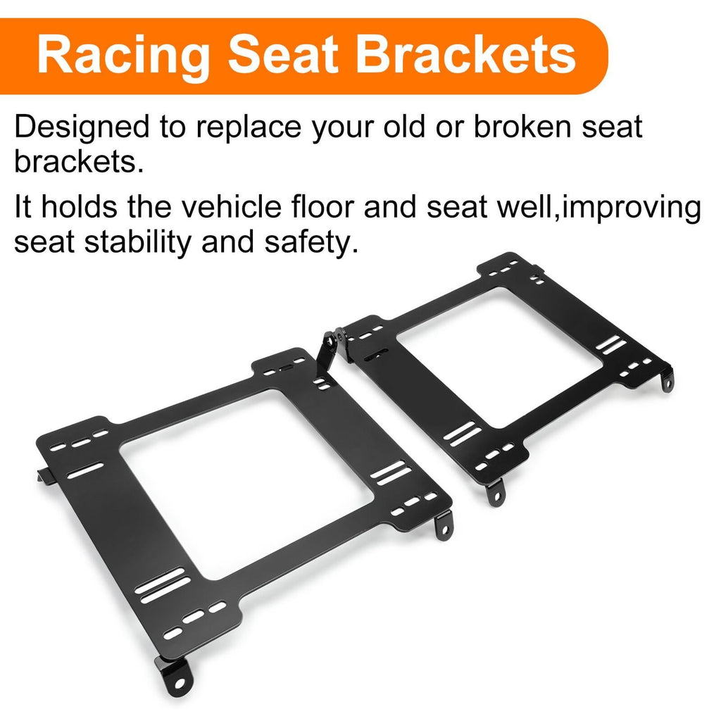 Tensile Racing Seats Mounting Brackets Rail For 94-01 Acura Integra /92-95 Civic