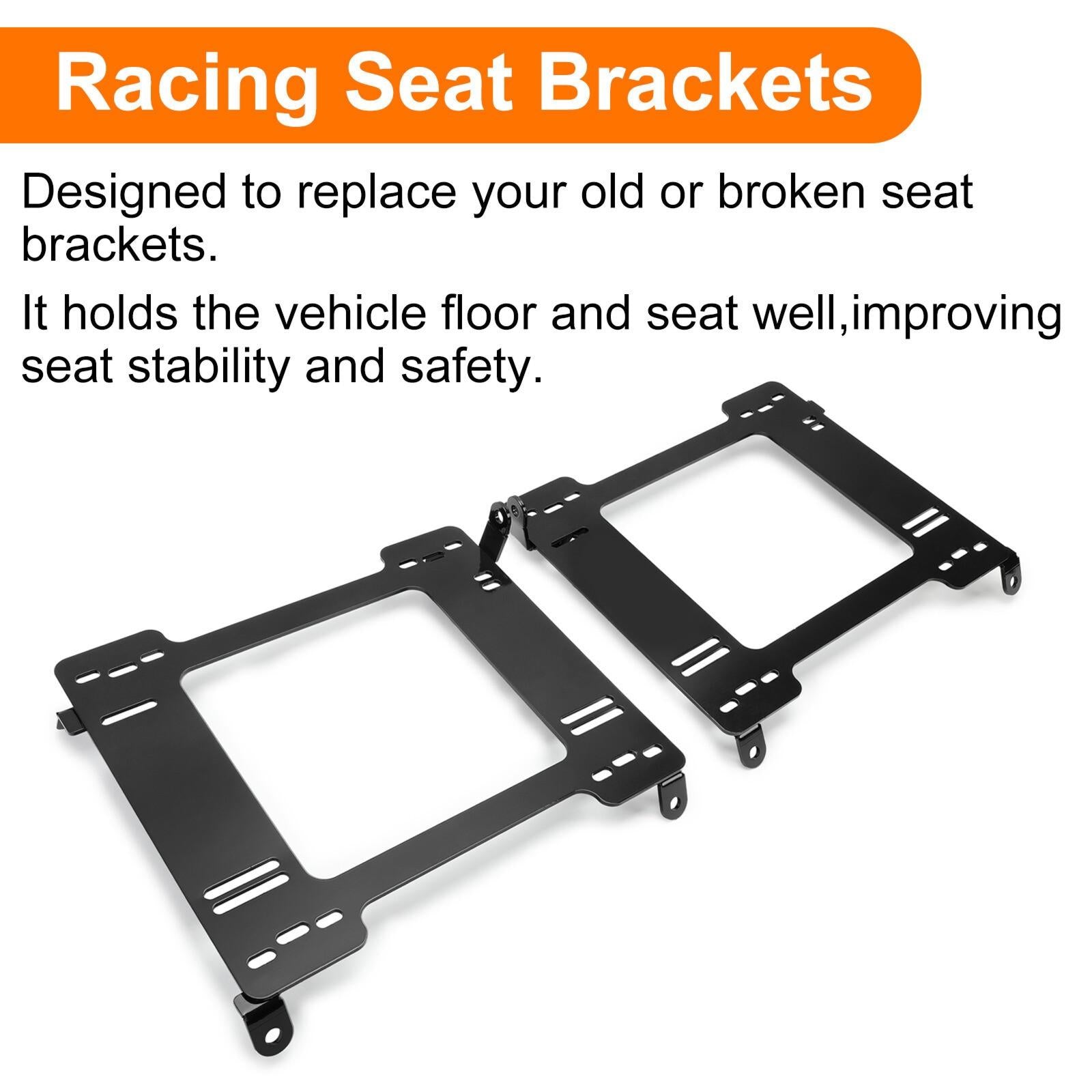 Tensile Racing Seats Mounting Brackets Rail For 94-01 Acura Integra /92-95 Civic