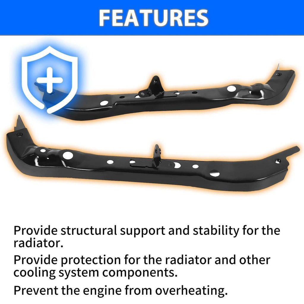 Pair Upper Radiator Core Support Bracket Assembly For Nissan Altima Maxima 13-23