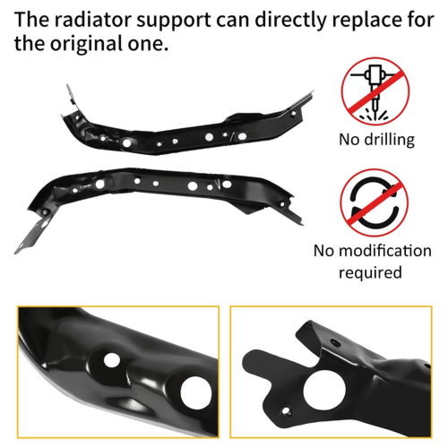 Pair Upper Radiator Core Support Bracket Assembly For Nissan Altima Maxima 13-23