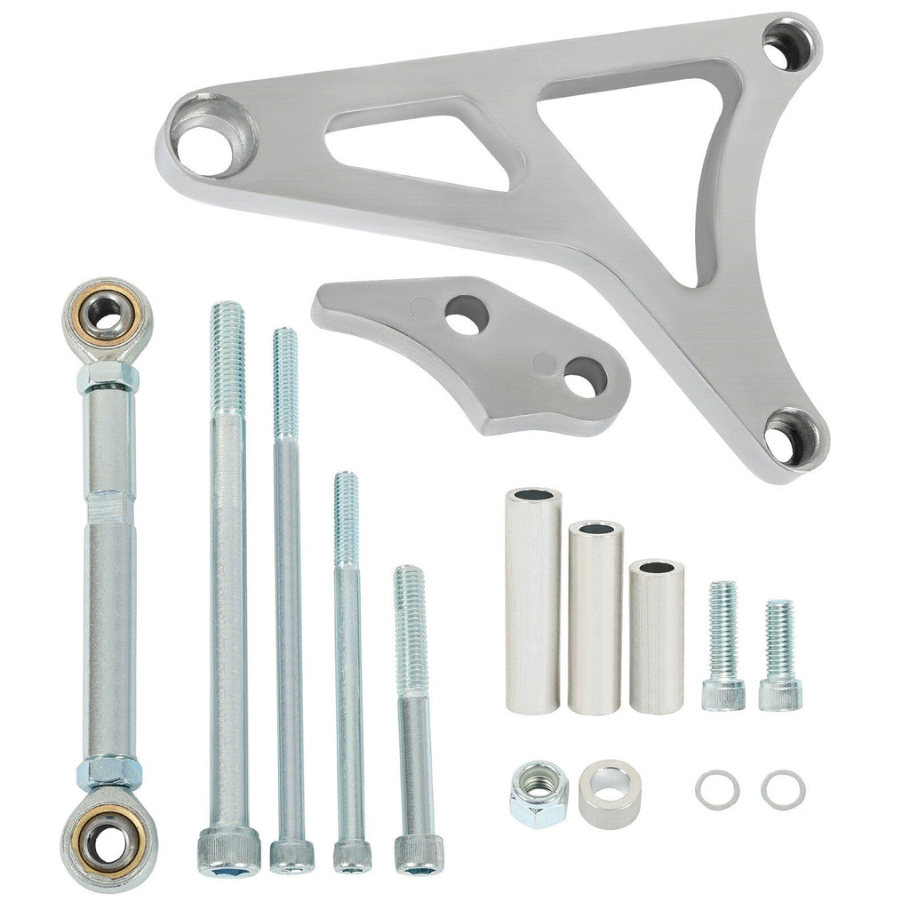 Alternator Bracket + Tension Rod Billet Aluminum Polished For Ford 289 302 68-93