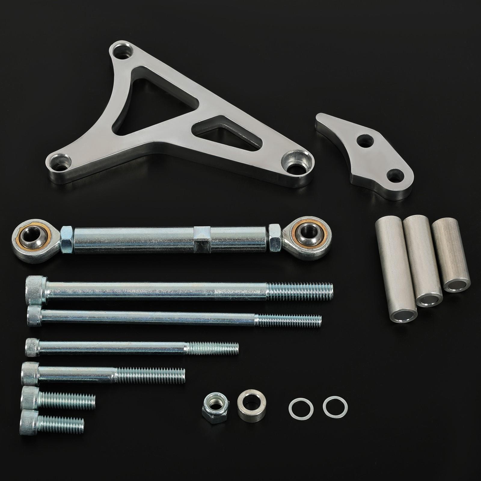 Alternator Bracket + Tension Rod Billet Aluminum Polished For Ford 289 302 68-93