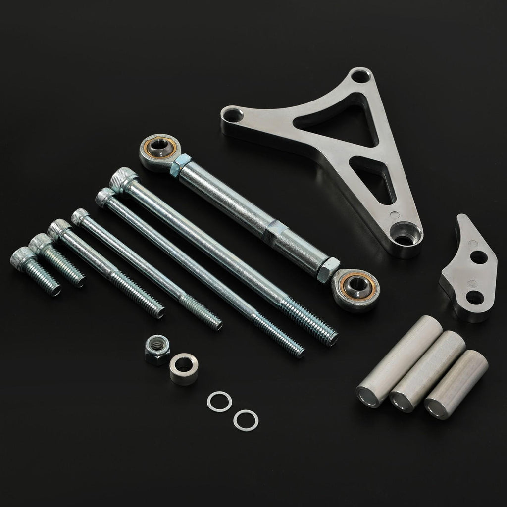 Alternator Bracket + Tension Rod Billet Aluminum Polished For Ford 289 302 68-93