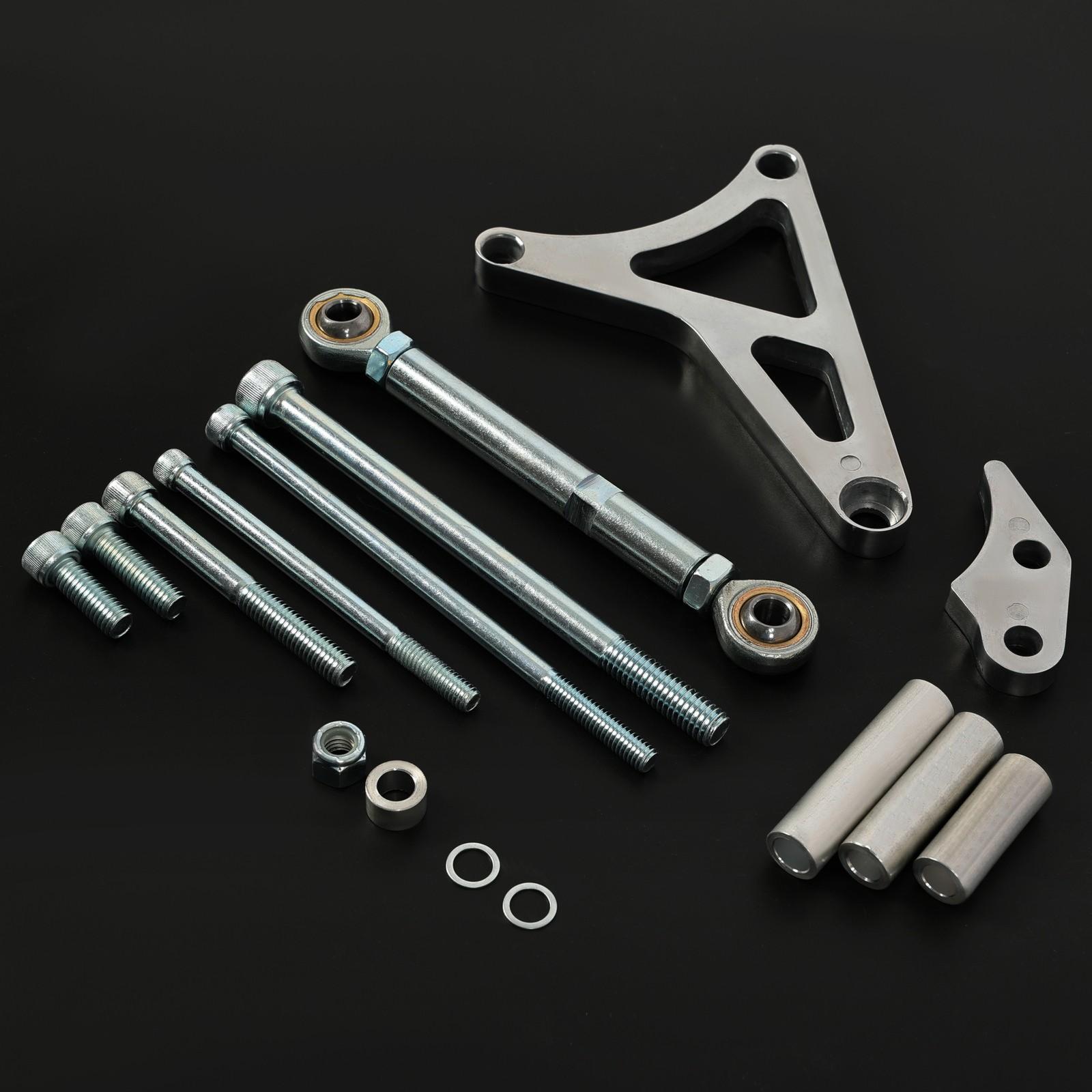 Alternator Bracket + Tension Rod Billet Aluminum Polished For Ford 289 302 68-93