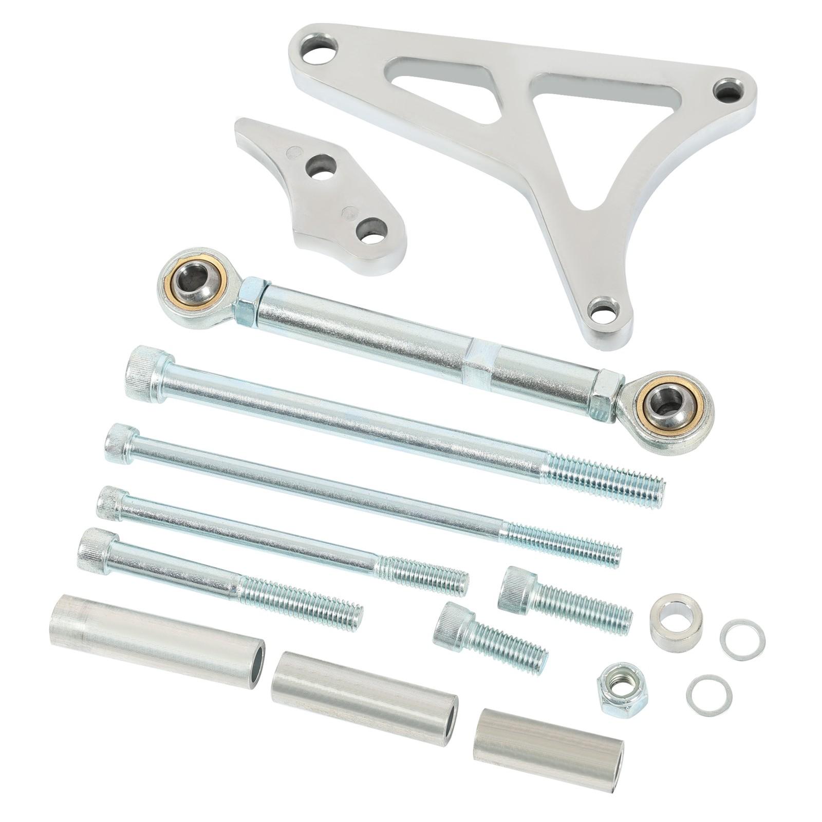 Alternator Bracket + Tension Rod Billet Aluminum Polished For Ford 289 302 68-93