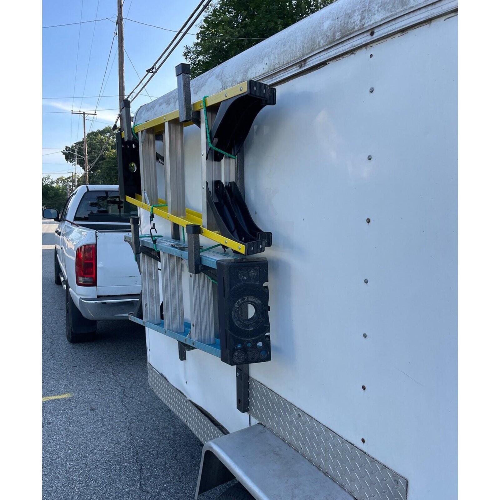 Adjustable Trailer Side Ladder Rack Exterior Wall Mount For Enclosed Trailers