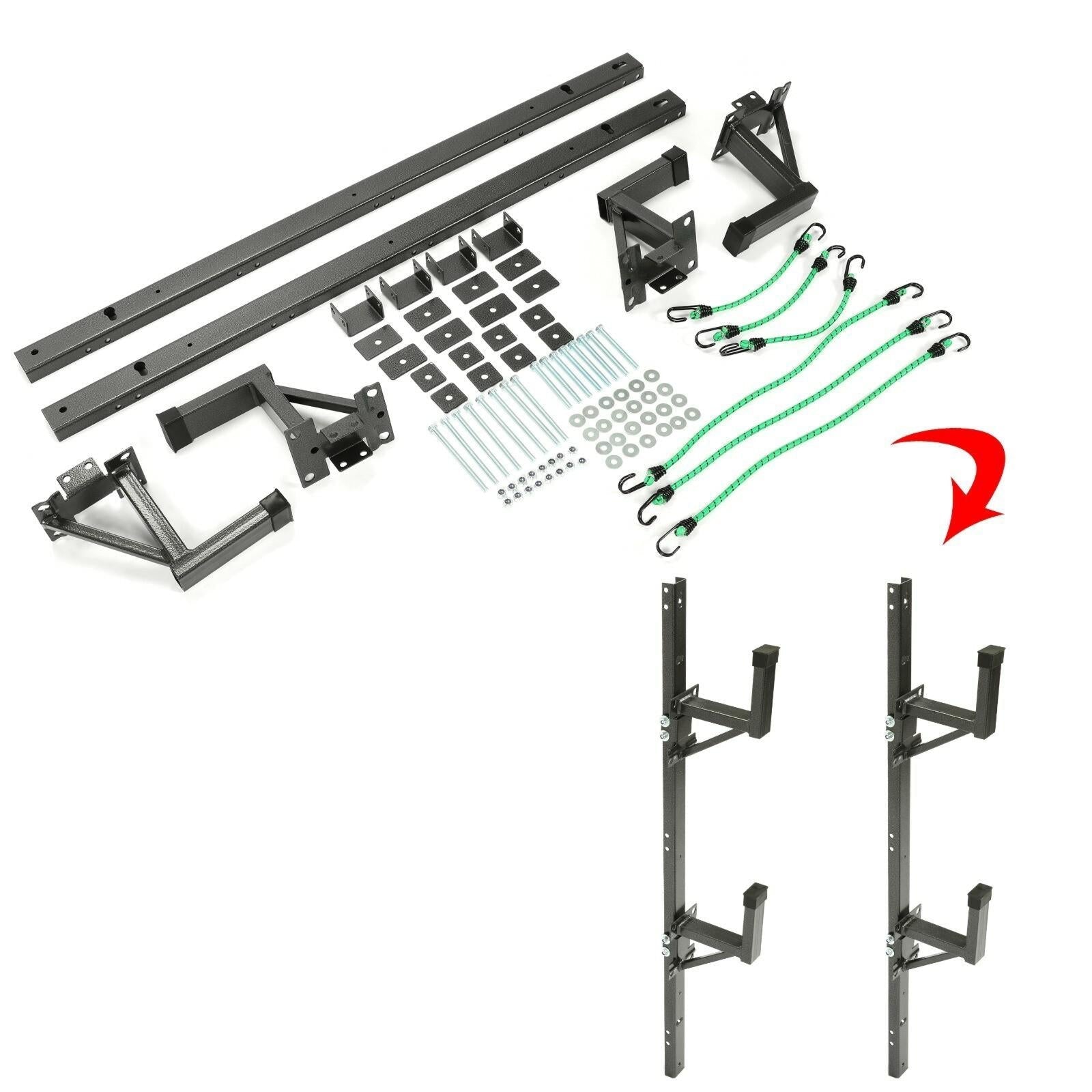Adjustable Trailer Side Ladder Rack Exterior Wall Mount For Enclosed Trailers