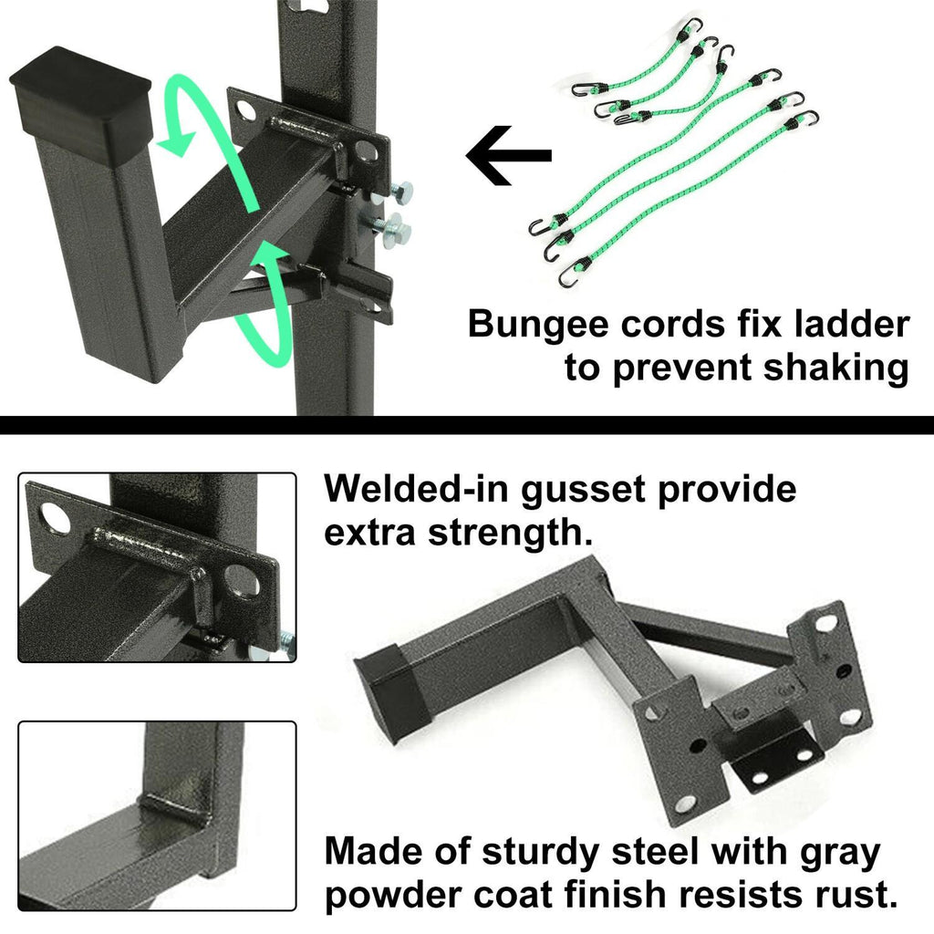 Adjustable Trailer Side Ladder Rack Exterior Wall Mount For Enclosed Trailers
