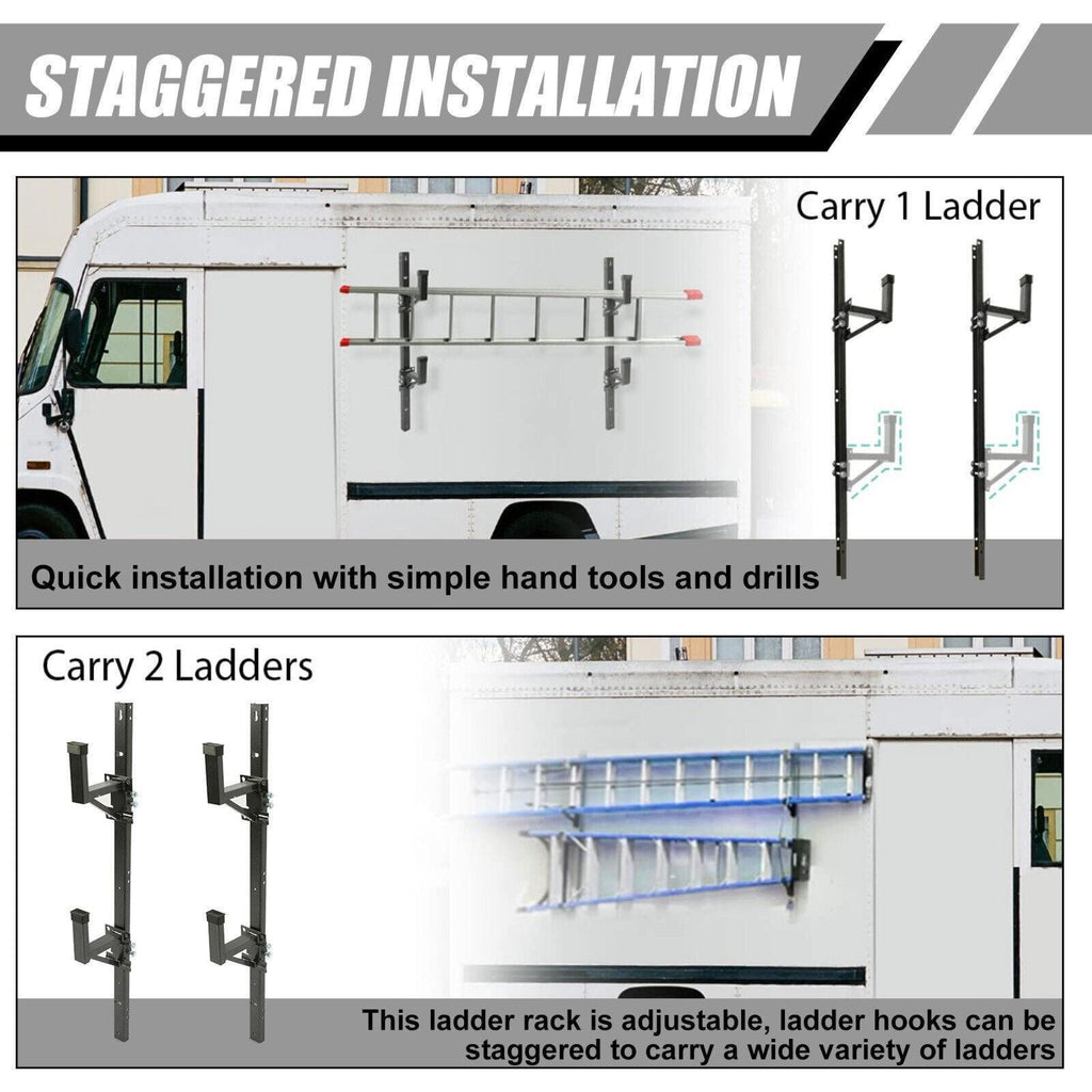 Adjustable Trailer Side Ladder Rack Exterior Wall Mount For Enclosed Trailers