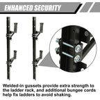 Adjustable Trailer Side Ladder Rack Exterior Wall Mount For Enclosed Trailers