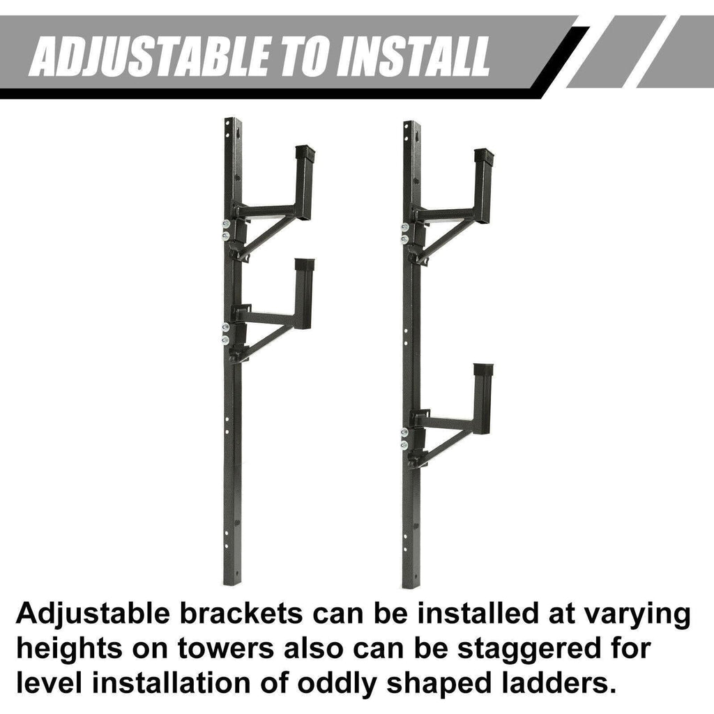 Adjustable Trailer Side Ladder Rack Exterior Wall Mount For Enclosed Trailers