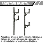 Adjustable Trailer Side Ladder Rack Exterior Wall Mount For Enclosed Trailers