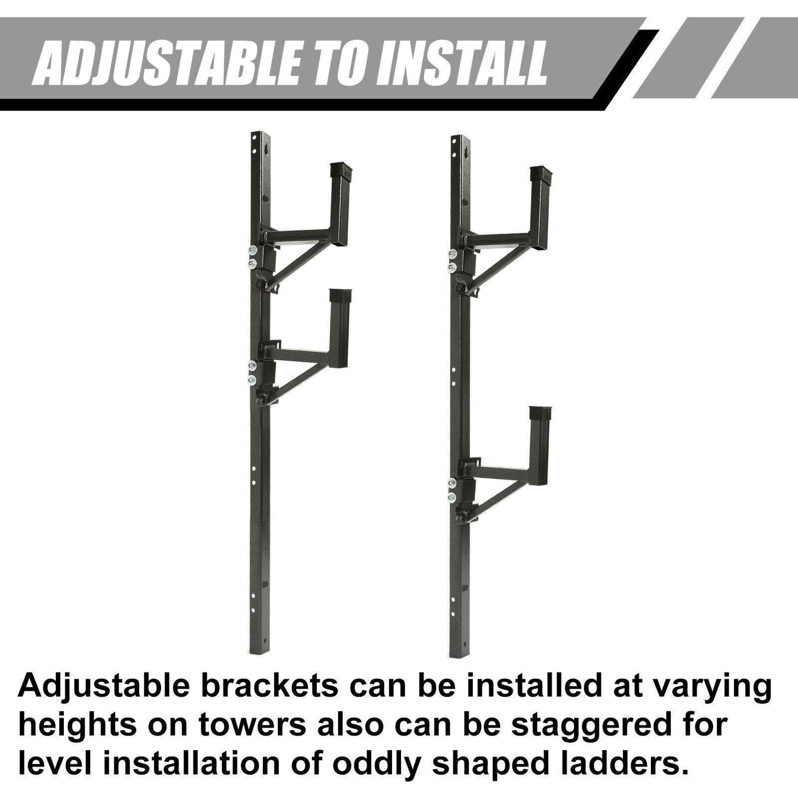 Adjustable Trailer Side Ladder Rack Exterior Wall Mount For Enclosed Trailers
