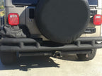 FOR JEEP WRANGLER 88-06 BLACK STAINLESS DOUBLE BAR REAR BUMPER PROTECTOR GUARD