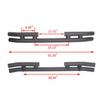 FOR JEEP WRANGLER 88-06 BLACK STAINLESS DOUBLE BAR REAR BUMPER PROTECTOR GUARD