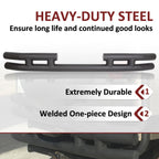 FOR JEEP WRANGLER 88-06 BLACK STAINLESS DOUBLE BAR REAR BUMPER PROTECTOR GUARD