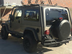 FOR JEEP WRANGLER 88-06 BLACK STAINLESS DOUBLE BAR REAR BUMPER PROTECTOR GUARD