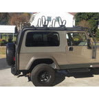 FOR JEEP WRANGLER 88-06 BLACK STAINLESS DOUBLE BAR REAR BUMPER PROTECTOR GUARD