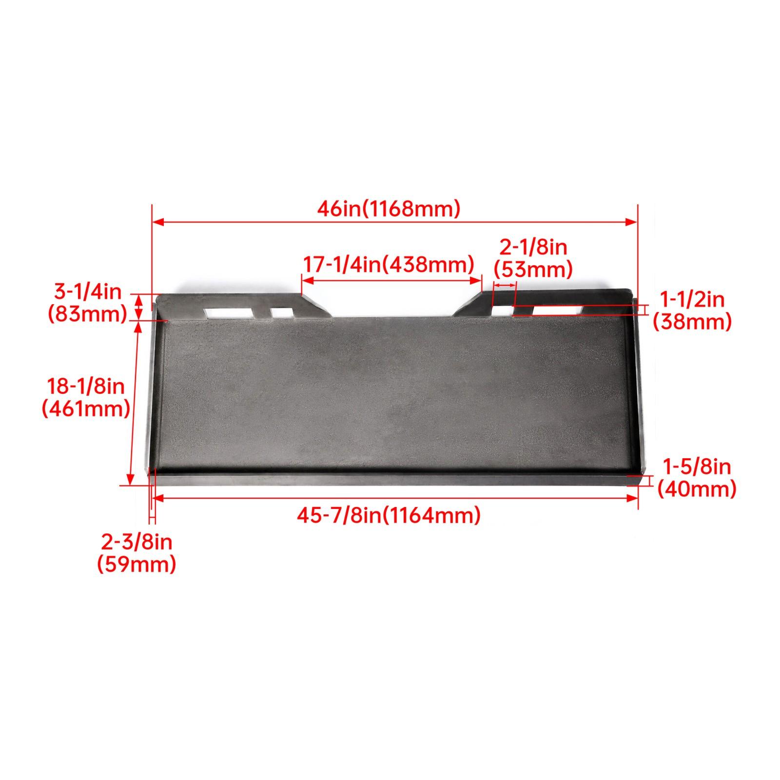 For Bobcat/ Kubota 1/4" Skid Steer Mount Plate Loader Quick Tach Attachment