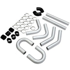 8PC 3" inch Aluminum Turbo Intercooler U Pipe Silicone Hose T-Clamp Kit Set
