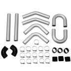 8PC 3" inch Aluminum Turbo Intercooler U Pipe Silicone Hose T-Clamp Kit Set