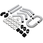 8PC 3" inch Aluminum Turbo Intercooler U Pipe Silicone Hose T-Clamp Kit Set