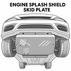 For Honda Civic EX LX DX 10th Gen 2016-2021 Engine Splash Shield Skid Plate