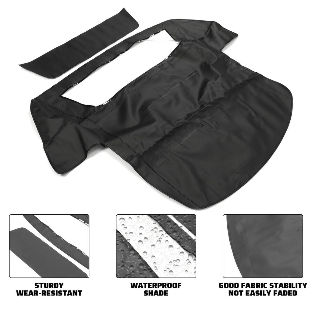 For 86-93 Chevy C4 Corvette Convertible Soft Top Sailcloth Vinyl w/ Clear Window