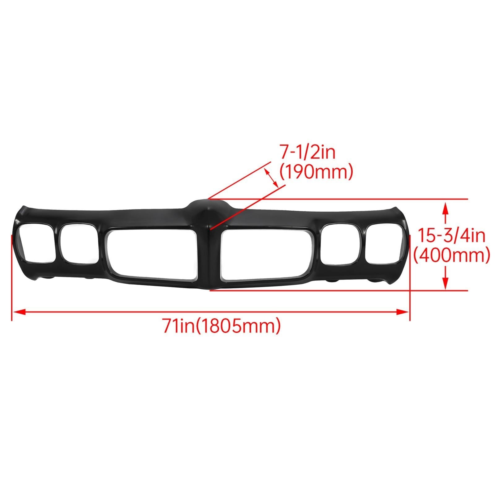 New Front ABS Bumper Cover Fascia Fit Pontiac GTO Lemans 1970 With Hardware