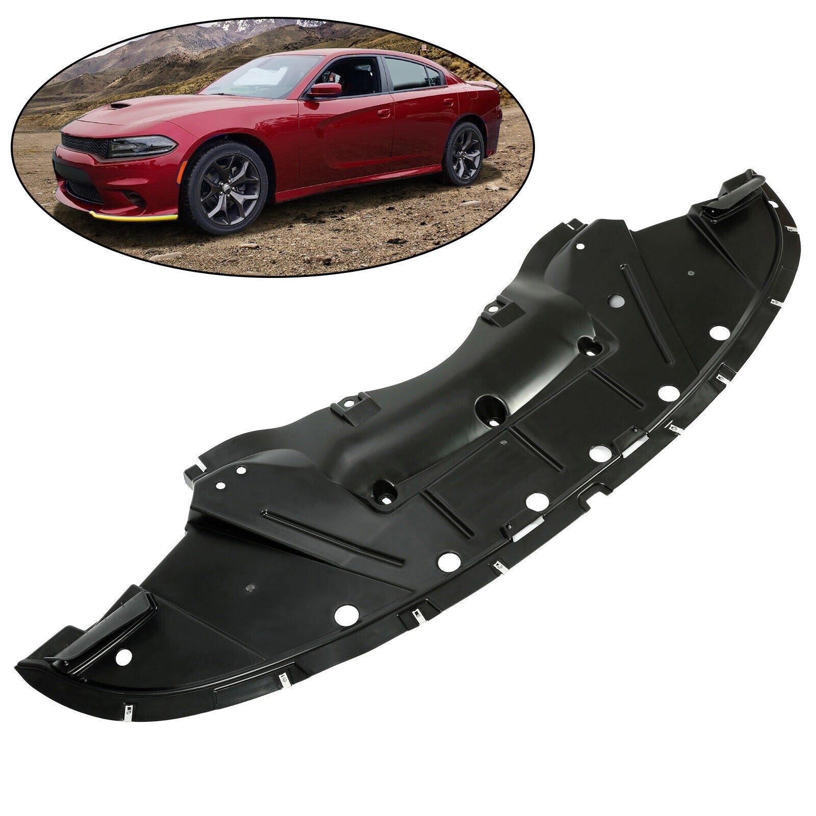 Front Under Car Cover Engine Splash Shield For 2015-2022 2023 Dodge Charger RWD