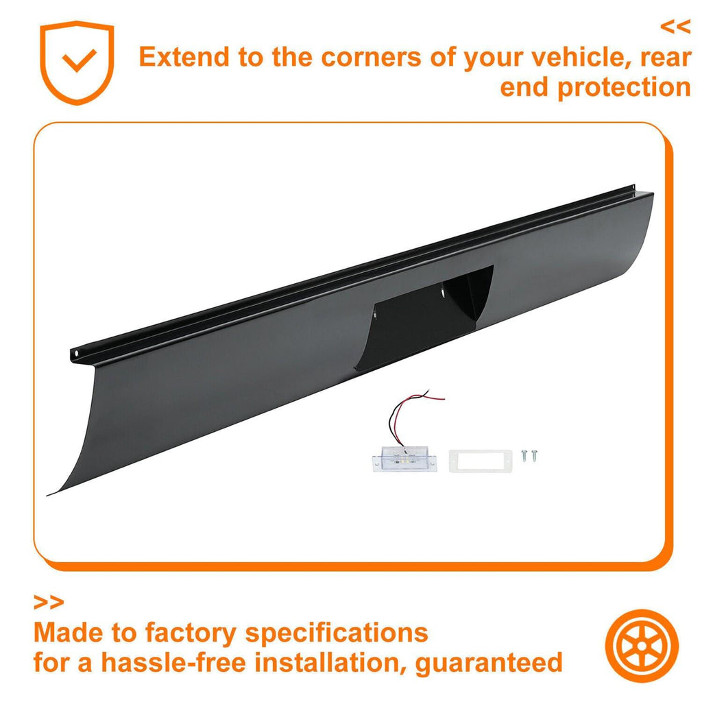 For Toyota Tacoma 1995-2004 Rear Bumper Roll Pan w/LED License Plate Light