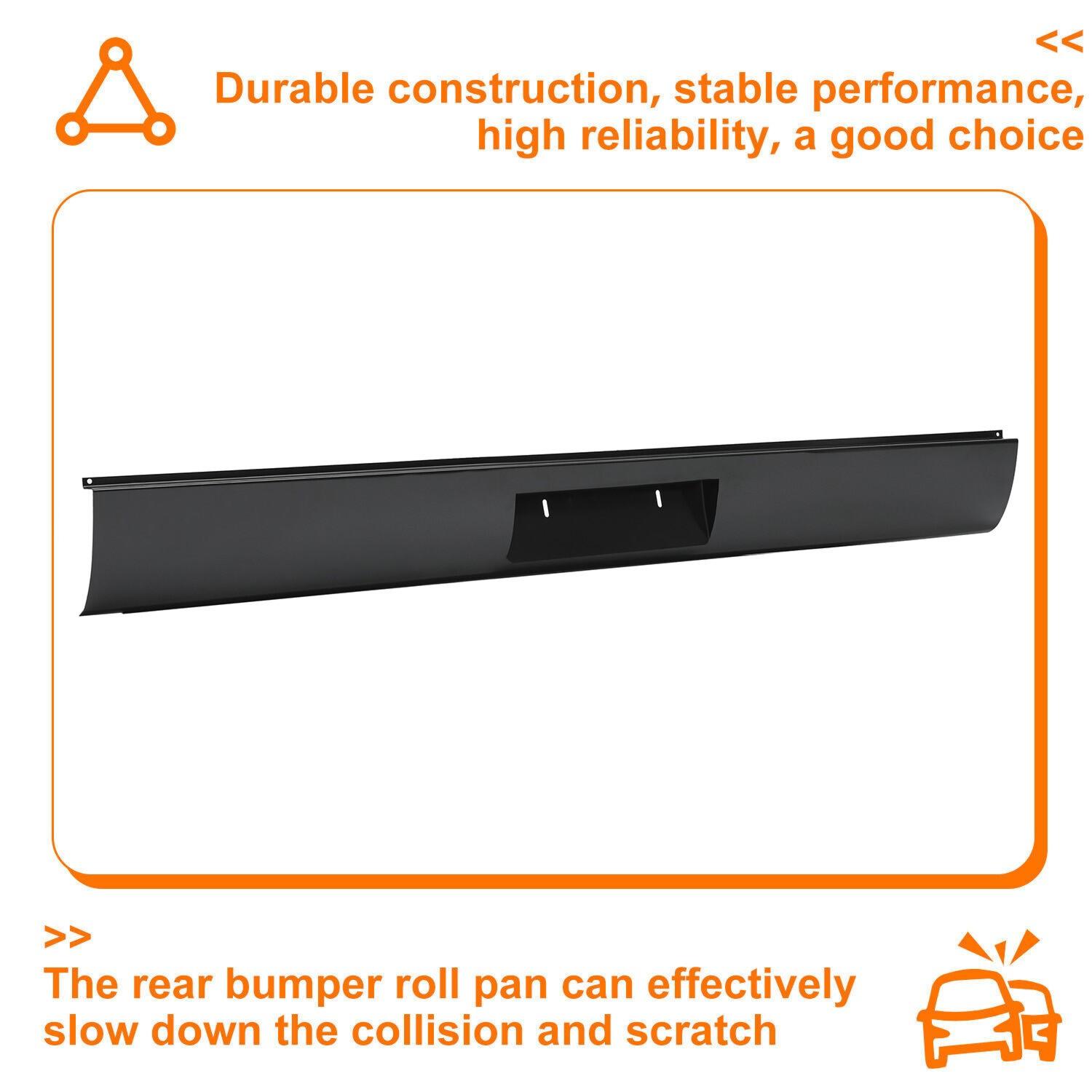 For Toyota Tacoma 1995-2004 Rear Bumper Roll Pan w/LED License Plate Light