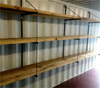 18"x60" Steel Cargo Shipping Container Shelving Shelf Bracket Powder Coated 2PCS