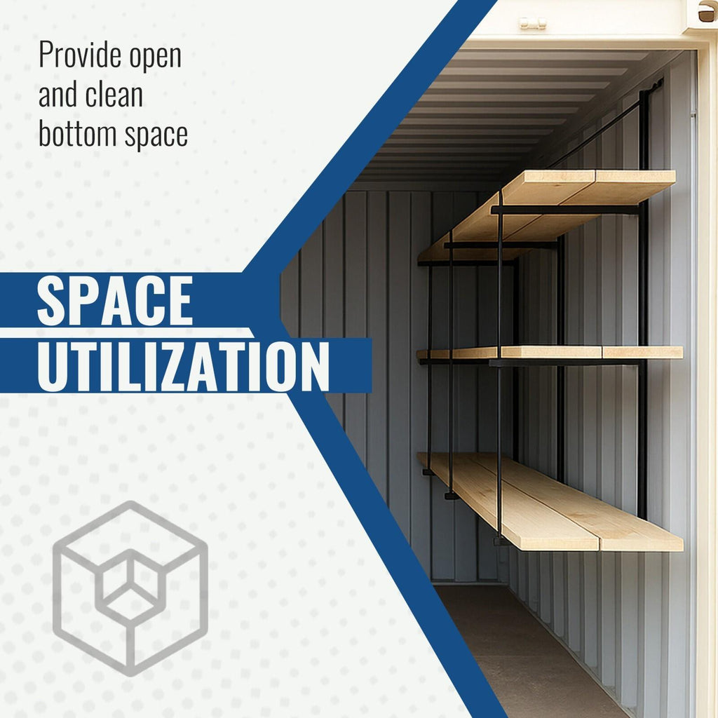 18"x60" Steel Cargo Shipping Container Shelving Shelf Bracket Powder Coated 2PCS