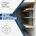18"x60" Steel Cargo Shipping Container Shelving Shelf Bracket Powder Coated 2PCS
