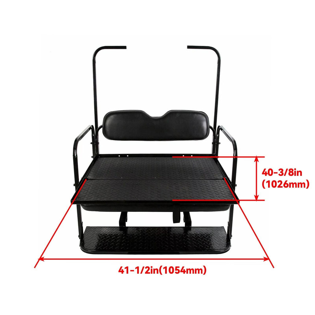 For EZGO TXT 1995+ Models Golf Cart Flip Folding Rear Seat Cushions Pad