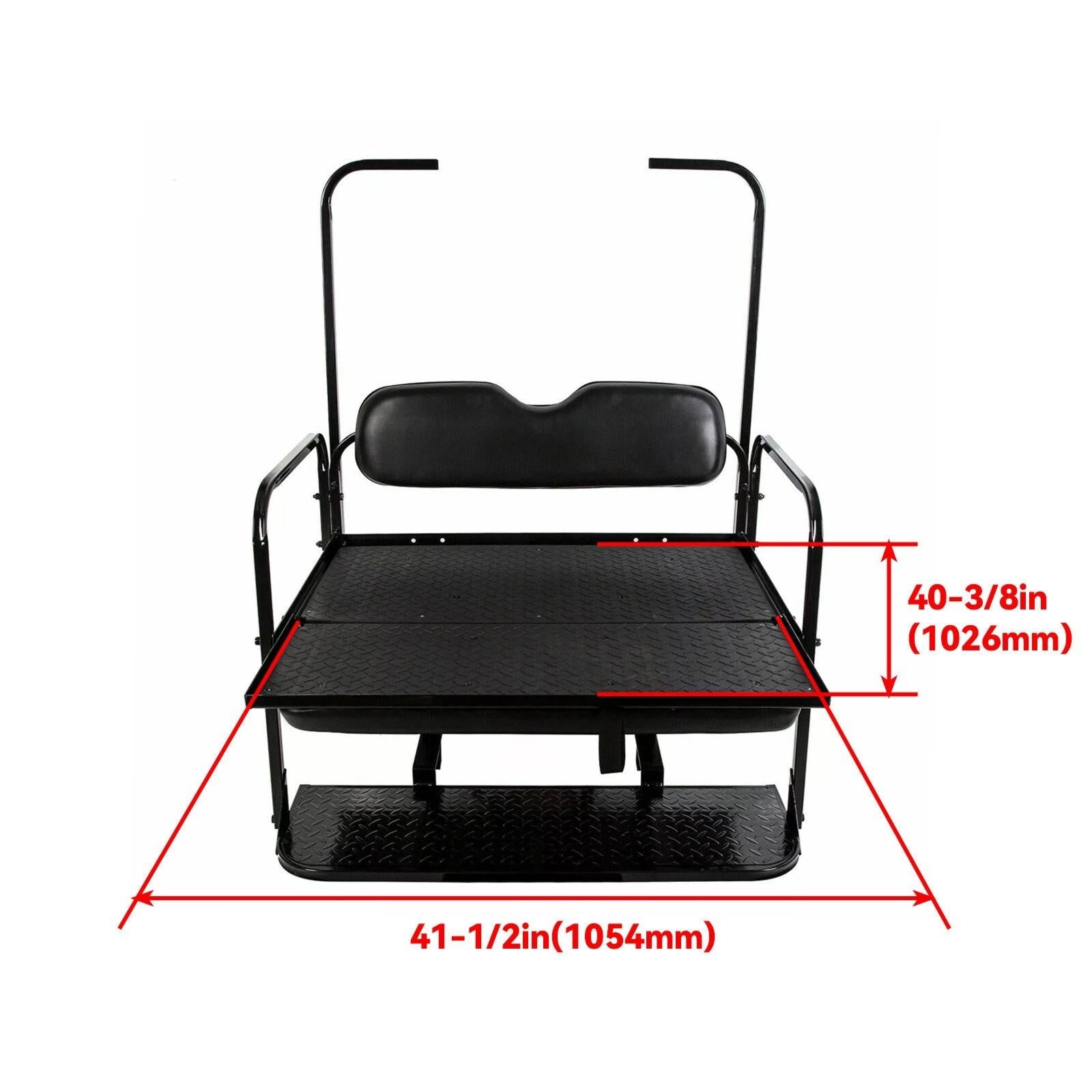 For EZGO TXT 1995+ Models Golf Cart Flip Folding Rear Seat Cushions Pad