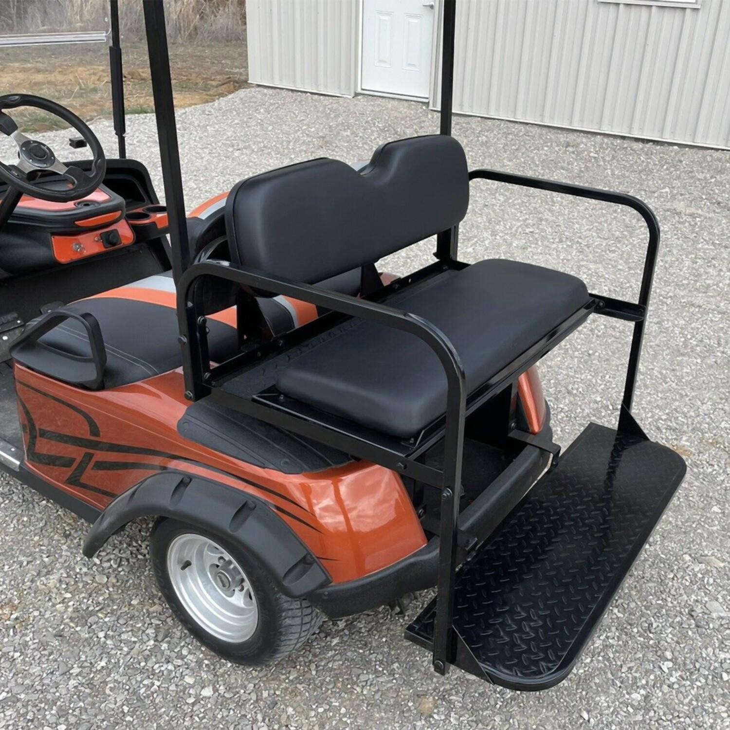 For EZGO TXT 1995+ Models Golf Cart Flip Folding Rear Seat Cushions Pad