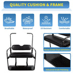 For EZGO TXT 1995+ Models Golf Cart Flip Folding Rear Seat Cushions Pad