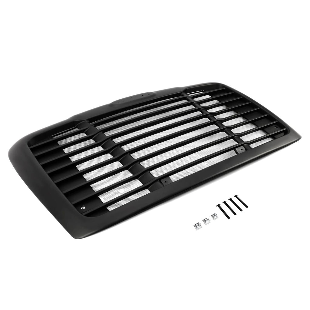 Fit Freightliner Cascadia 08-2017 Black Hood Grille With Bug Screen #A1715624002