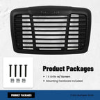 Fit Freightliner Cascadia 08-2017 Black Hood Grille With Bug Screen #A1715624002