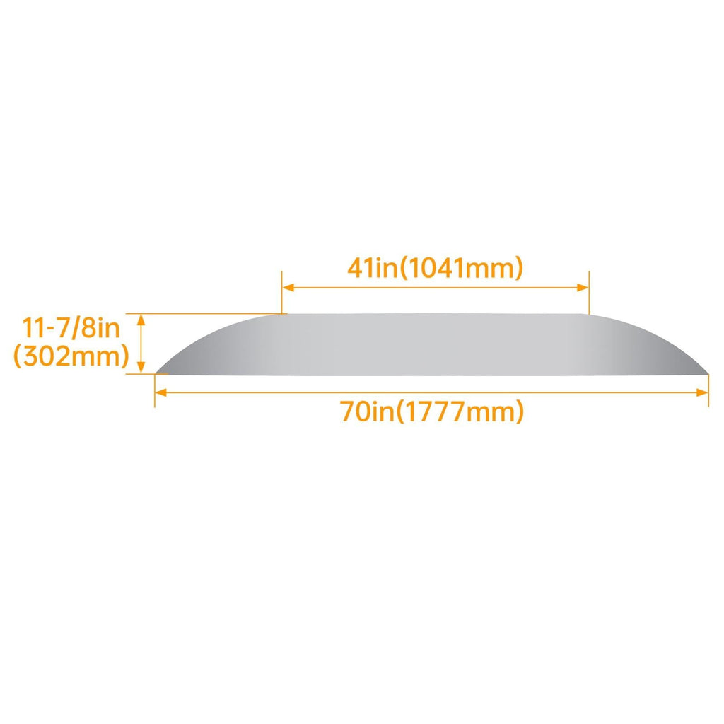 Trailer Fender Back Steel For 9 x 72 Tandem Axle Weld-on Teardrop Fender