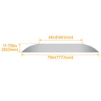 Trailer Fender Back Steel For 9 x 72 Tandem Axle Weld-on Teardrop Fender