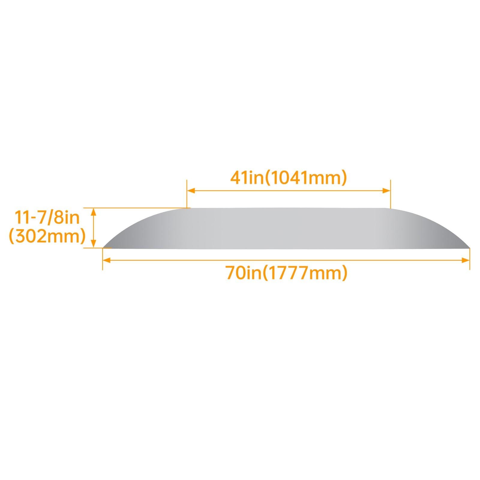 Trailer Fender Back Steel For 9 x 72 Tandem Axle Weld-on Teardrop Fender